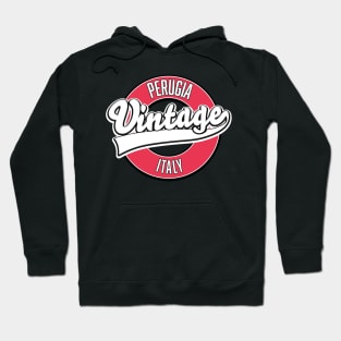 Perugia Italy vintage style logo Hoodie